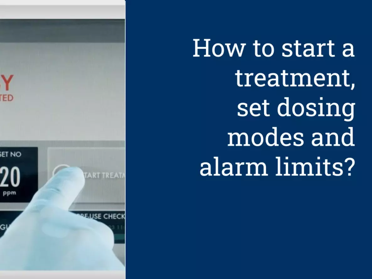 How to start a treatment, set dosing modes and alarm limits?